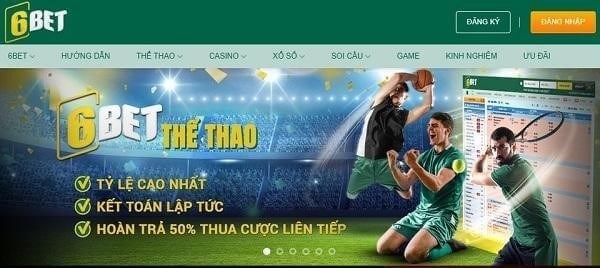 Nhà cái 6Bet là một nhà cái uy tín và phổ biến trong lĩnh vực cá cược trực tuyến. Với đội ngũ chuyên gia giàu kinh nghiệm và dịch vụ khách hàng chuyên nghiệp, 6Bet đã thu hút được sự quan tâm của nhiều người chơi. Ngoài ra, nhà cái này còn cung cấp nhiều loại hình cá cược phong phú và đa dạng, đáp ứng nhu cầu của người chơi.